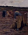 Hippolyte Camille Delpy Famous Paintings - The Potato Gatherers